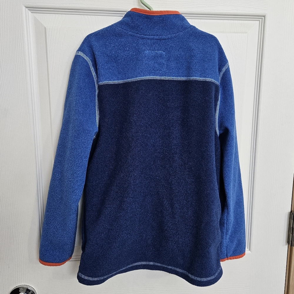 Cat & Jack Boys Blue & Coral Zip-up Fleece Size 8/10 M - Picture 4 of 5